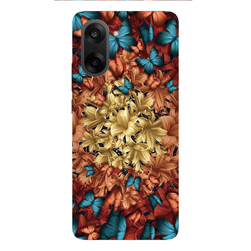 Oneplus Nord CE 5 Blue butterflies Transparent Silicone TPU Θήκη